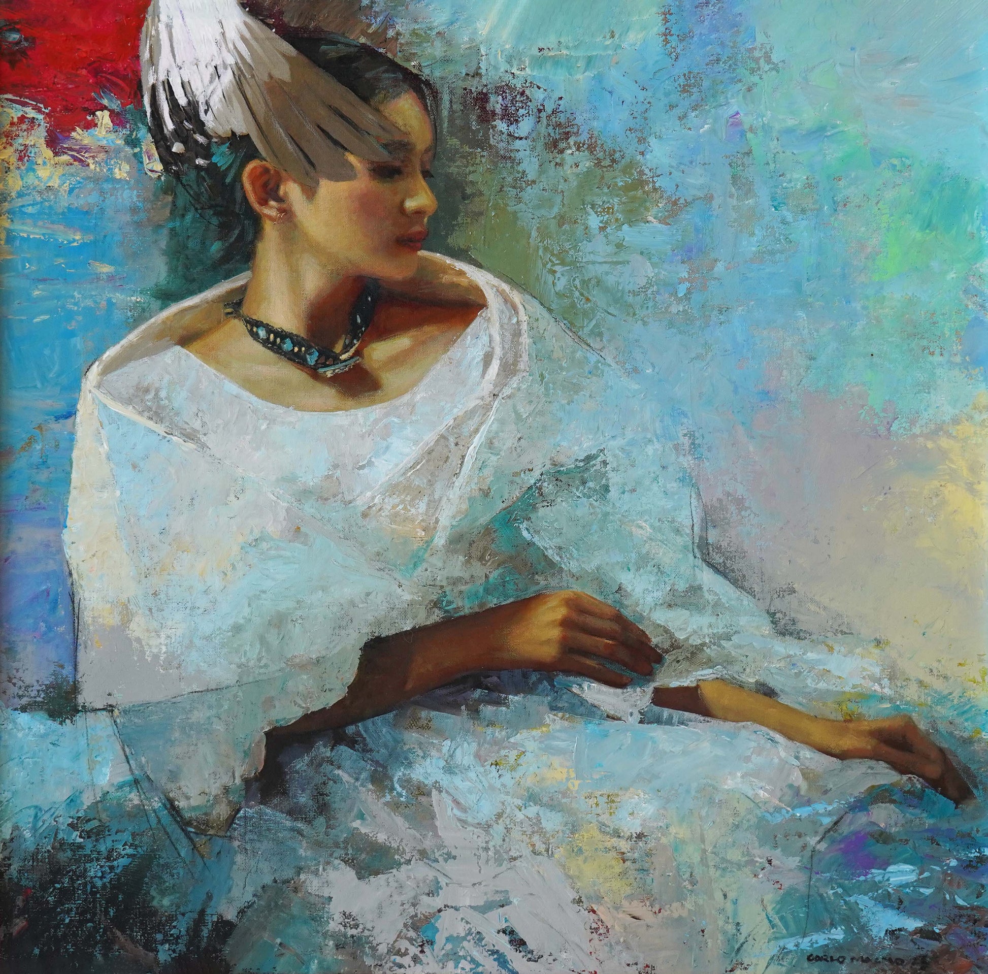 A Daydream 18”x 18” Mixed Media on Canvas 2025
