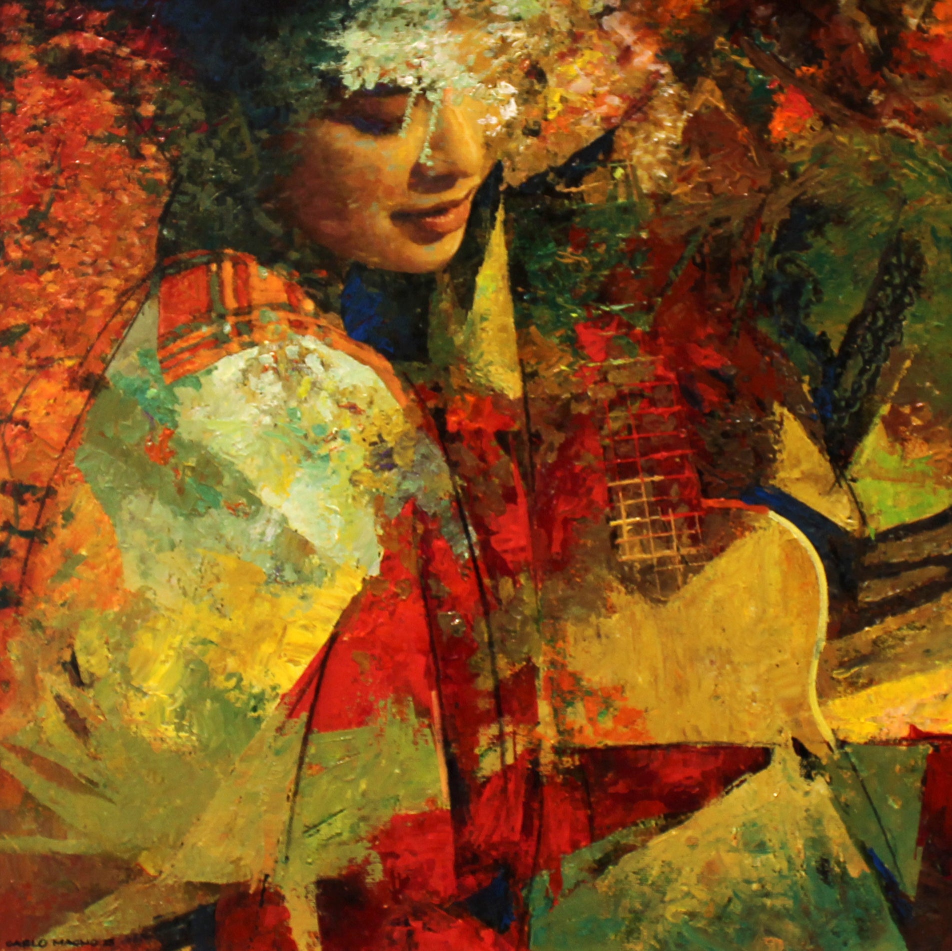 Sa Kabukiran 18”x 18” Mixed Media on Canvas 2025