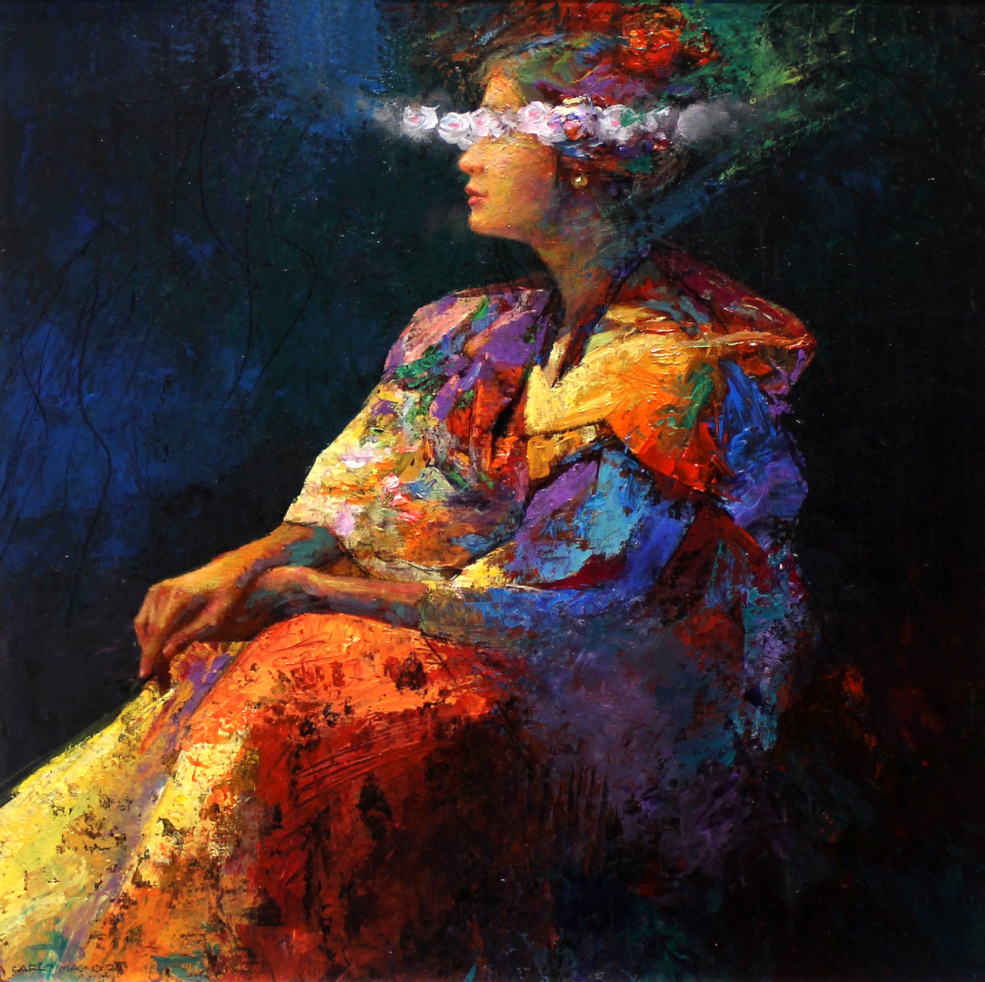 Soft Cloud 18”x 18” Mixed Media on Canvas 2025