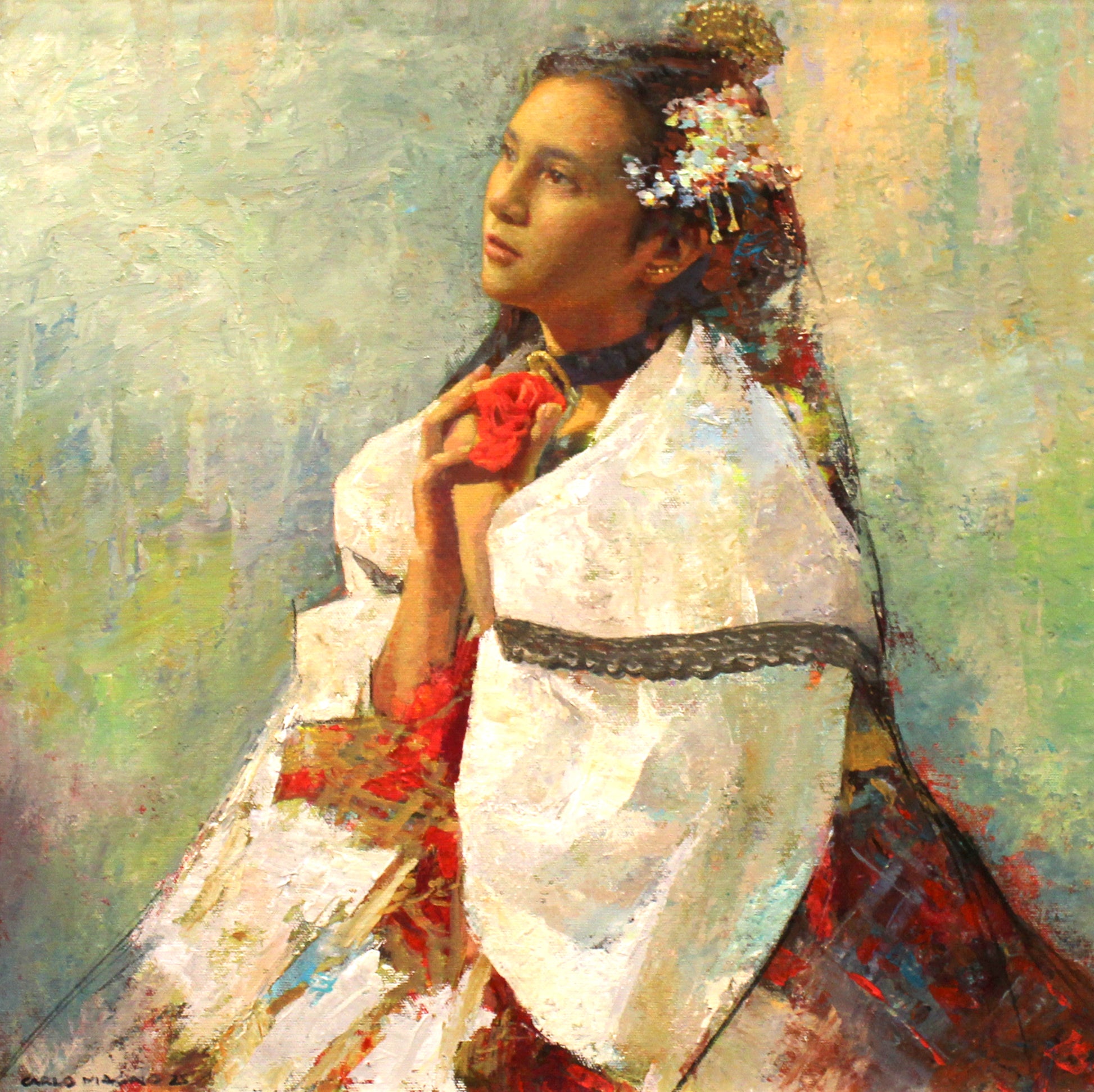 Quiet Afternoon 18”x 18” Mixed Media on Canvas 2025