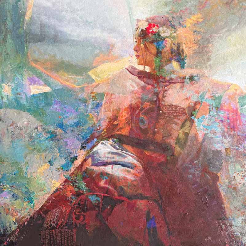 Milflores 18”x 18” Mixed Media on Canvas 2025