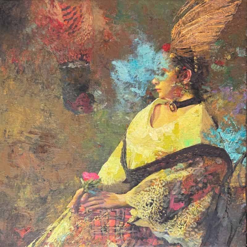 Panaginip 18”x 18” Mixed Media on Canvas 2025
